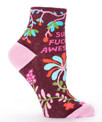 Blue Q Super Fucking Awesome Women's Ankle Sock
