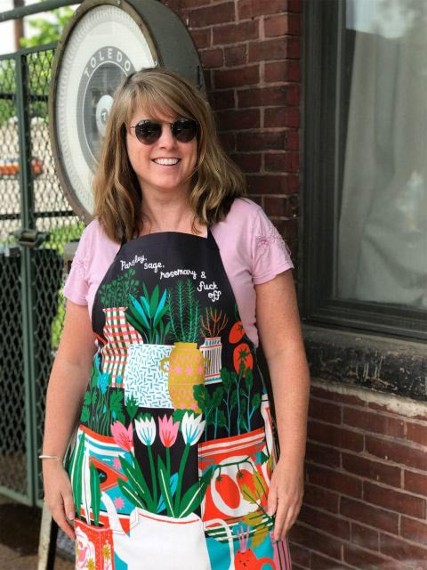 Blue Q Parsley, Sage,  Rosemary & Fuck Off  Unisex Cotton Twill Full Apron With Pockets