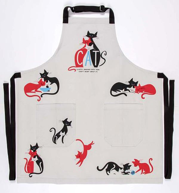Blue Q Cats Unisex Cotton Twill Full Apron With Pockets