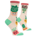 Proud Plant Mom Women's Crew Socks - Blue Q