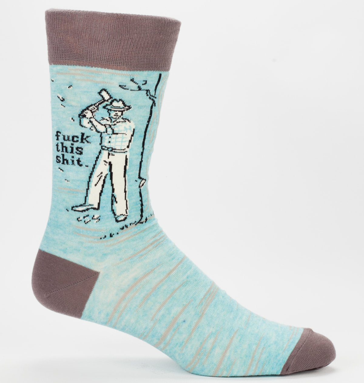 Fuck this Shit - MEN's combed cotton crew sock by BlueQ