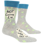 Not Gonna Lie  - MEN's combed cotton crew sock by BlueQ