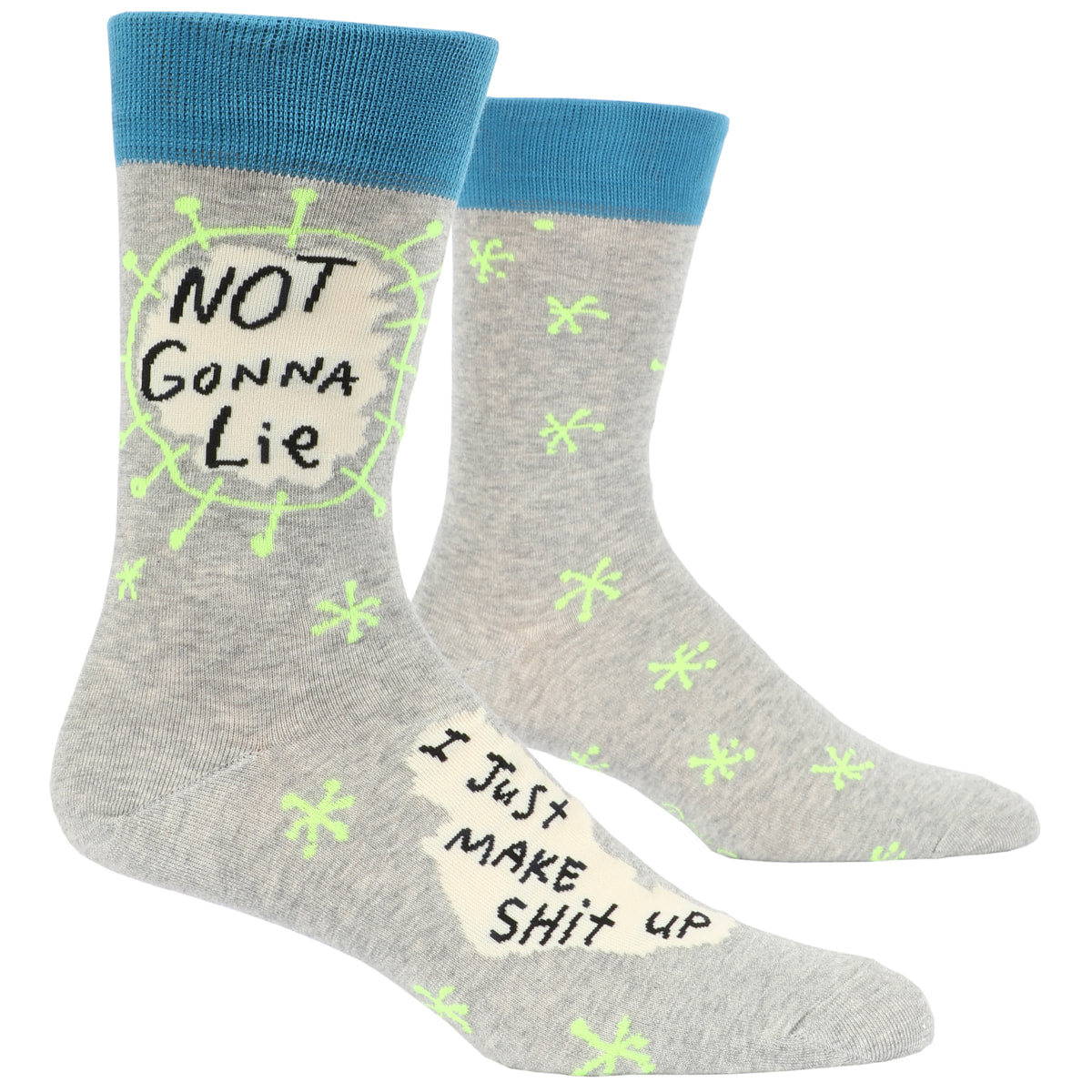 Not Gonna Lie  - MEN's combed cotton crew sock by BlueQ
