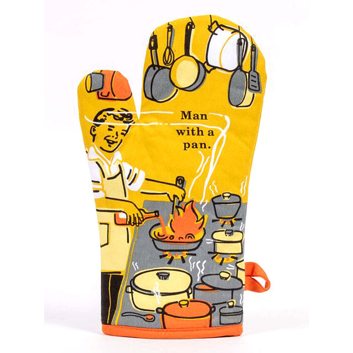 Man with a Pan Blue Q Cotton Thermal Oven Mitts