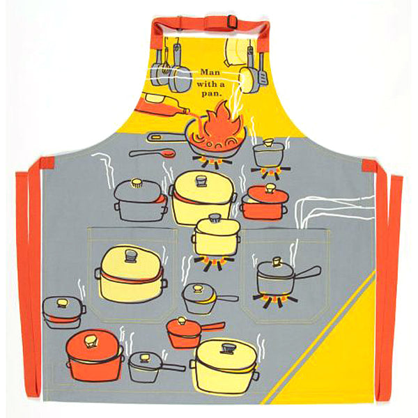 Blue Q Man With a Pan Full Apron With Pockets