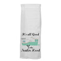 It's All Good In the Trailer Hood - Hang Tight Cotton Towel with pull through loop - by Twisted Wares