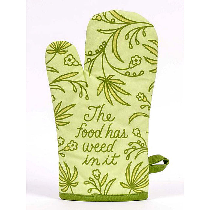 The Food Has Weed In It -  Cotton Thermal Oven Mitts by Blue Q