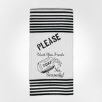 Wash Your Hands. No, seriously. Hang tight Terry Towel from Twisted Wares