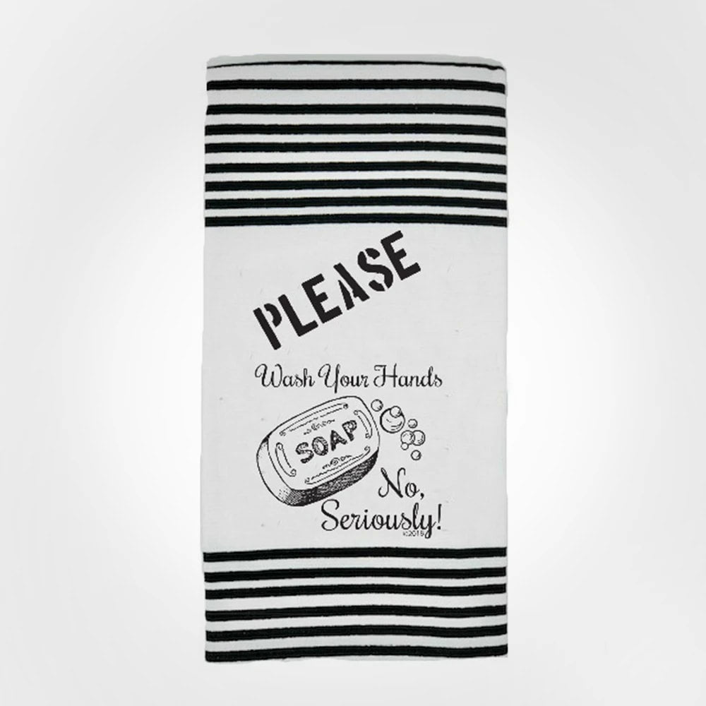 Wash Your Hands. No, seriously. Hang tight Terry Towel from Twisted Wares