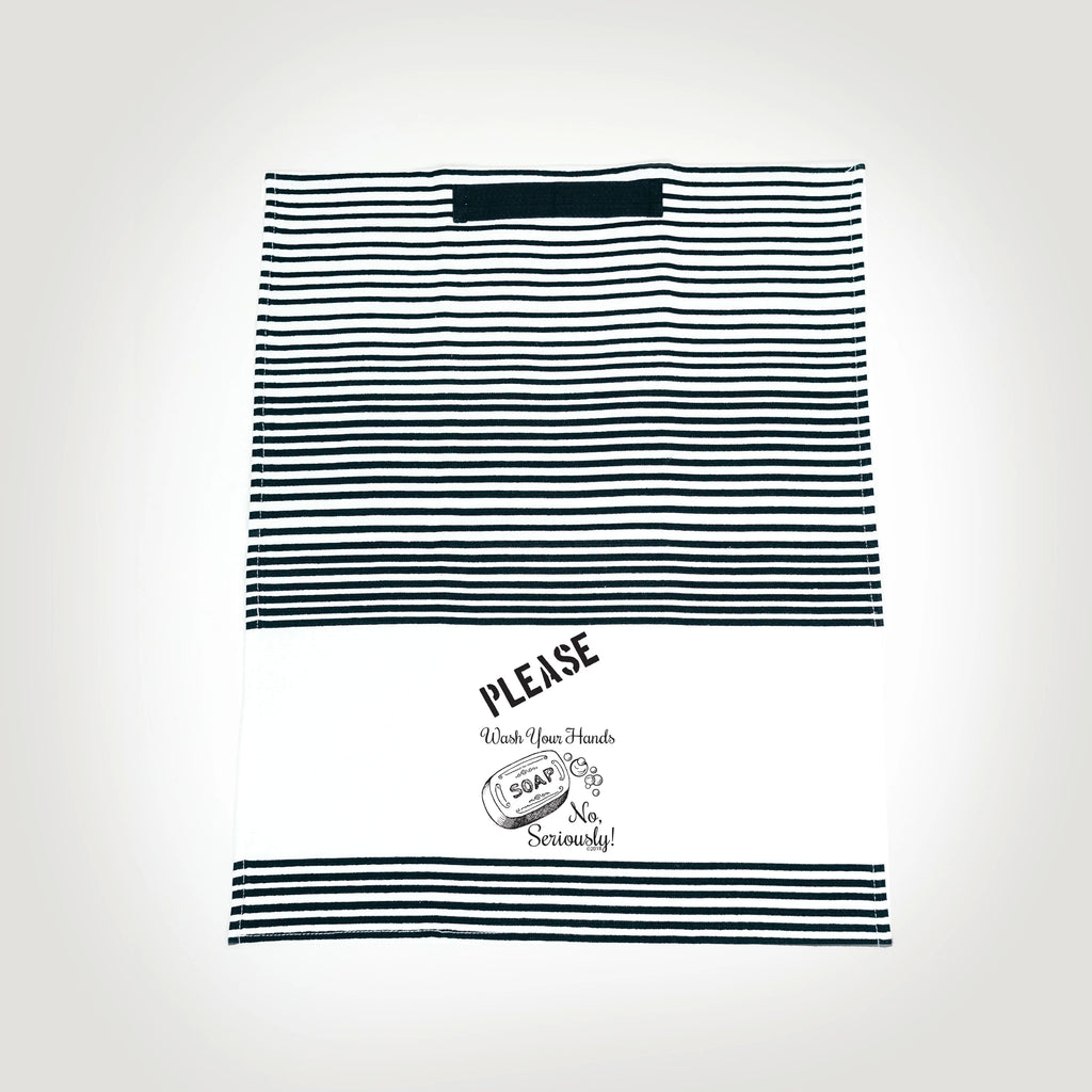 Wash Your Hands. No, seriously. Hang tight Terry Towel from Twisted Wares