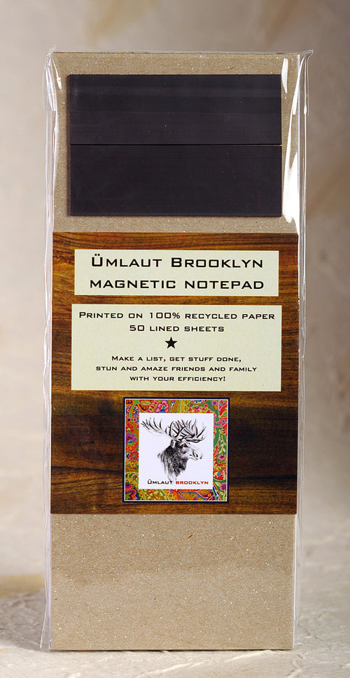 " Wine.  That pretty much covers all the basic food groups" lined magnetic notepad by Umlaut Brooklyn