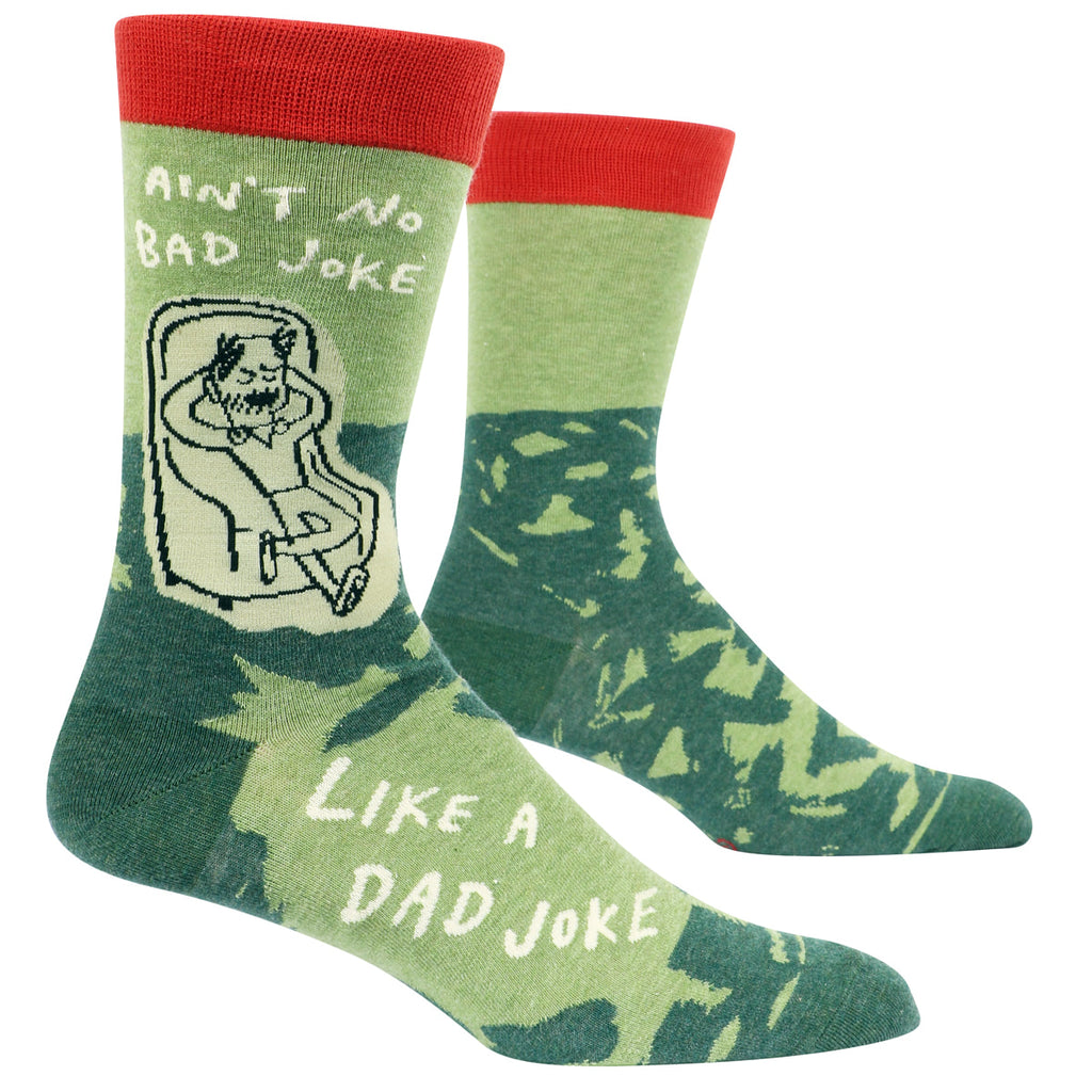 Blue Q Ain't No Bad Joke Like a Dad Joke MEN's Crew Socks