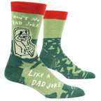 Blue Q Ain't No Bad Joke Like a Dad Joke MEN's Crew Socks