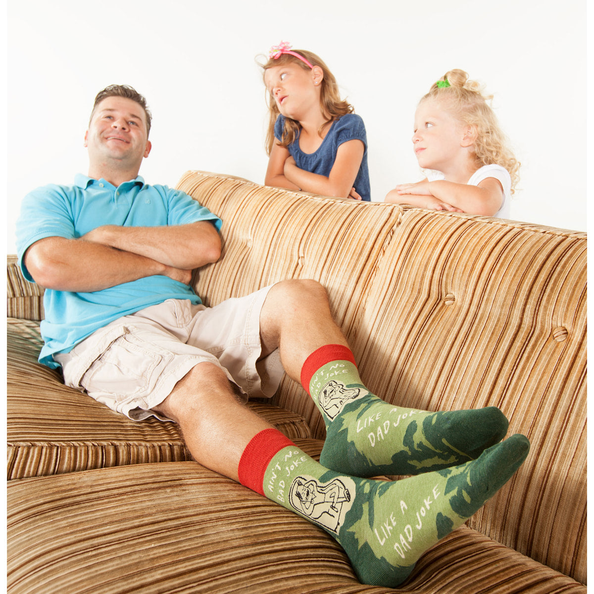 Blue Q Ain't No Bad Joke Like a Dad Joke MEN's Crew Socks