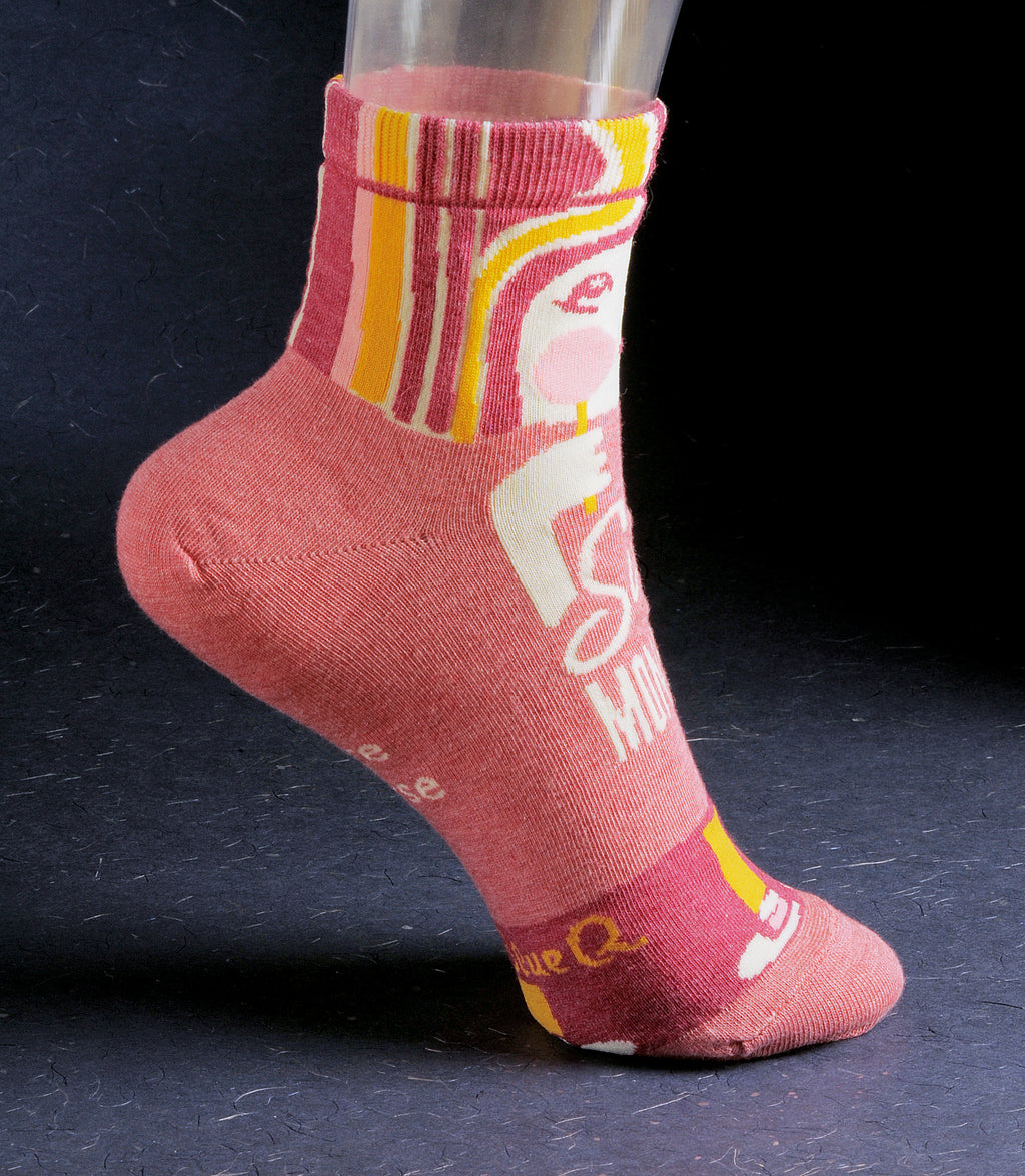 Women's Ankle Socks - Sugar Monster-More Please  - Blue Q