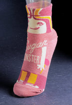 Women's Ankle Socks - Sugar Monster-More Please  - Blue Q