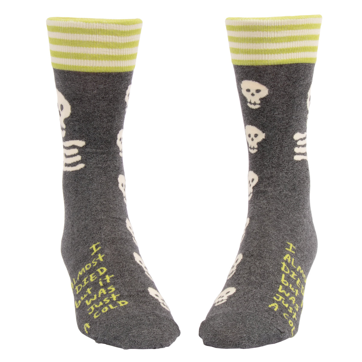 I almost died but it was just a cold MEN's Crew Socks