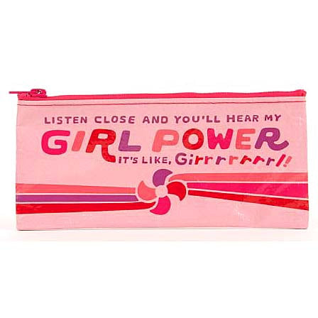 Hear My Girl Power Blue Q Pencil Case