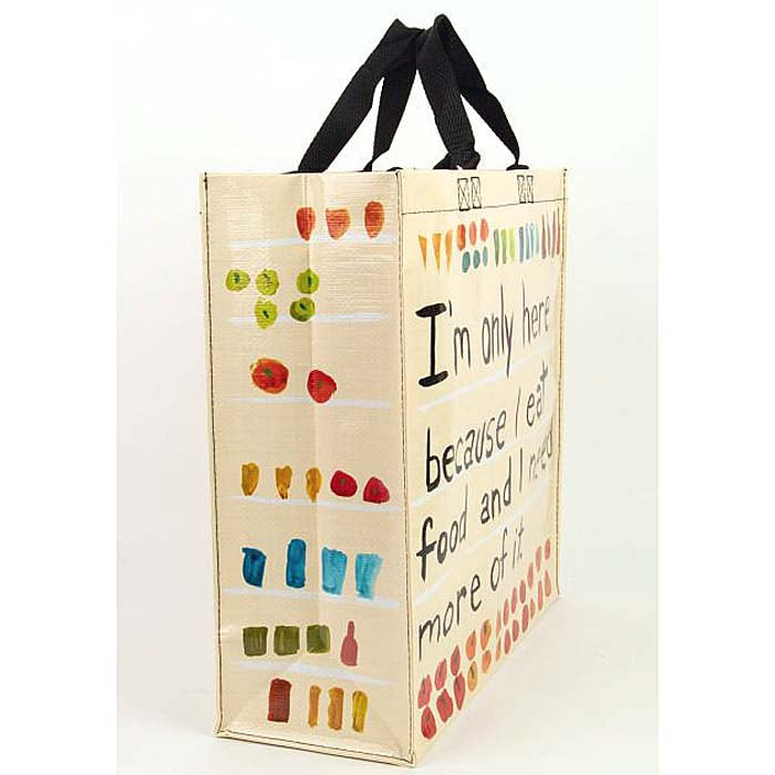 I'm Only Here Because I Eat Blue Q  Shopper Bag - Reusable Shopping Bags