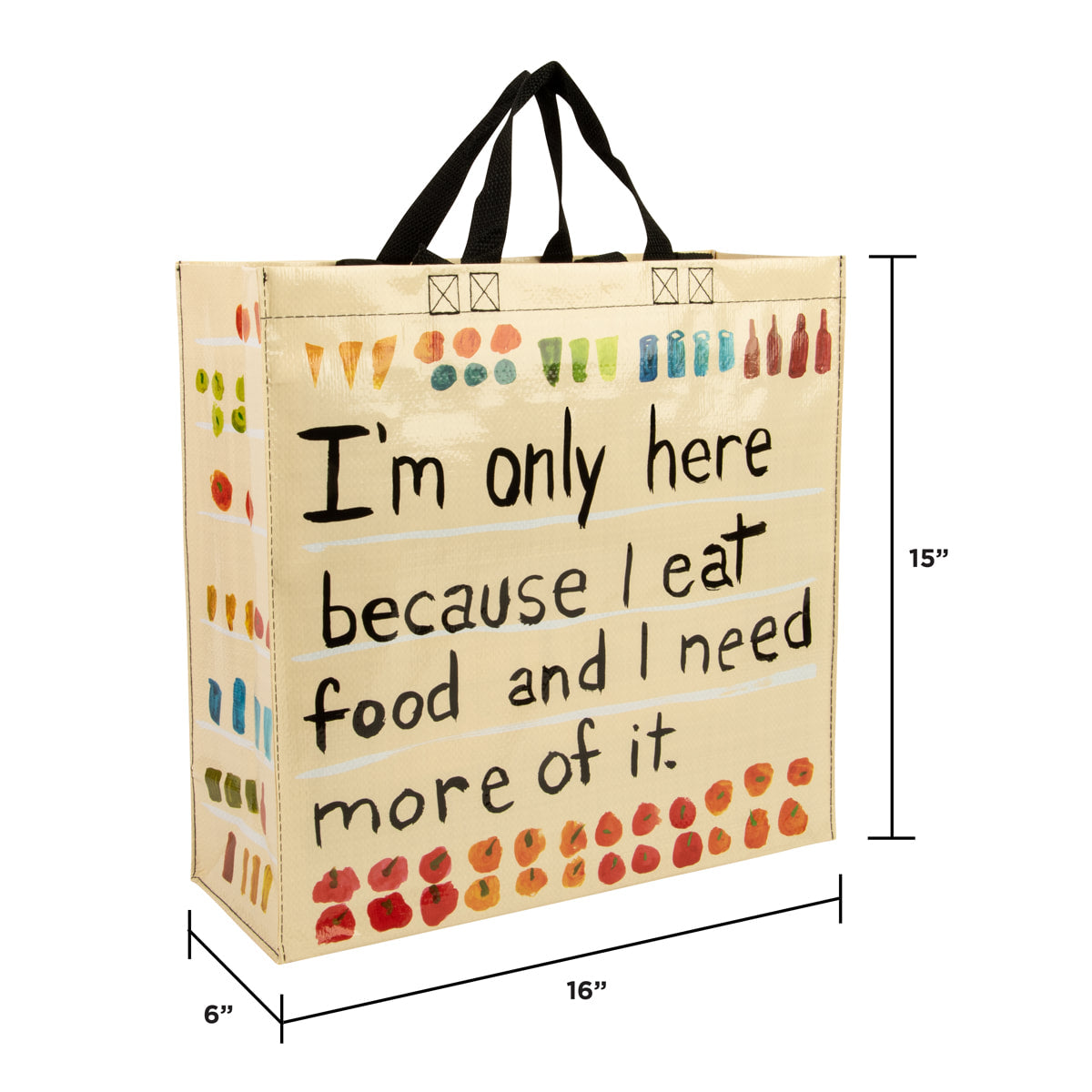 I'm Only Here Because I Eat Blue Q  Shopper Bag - Reusable Shopping Bags