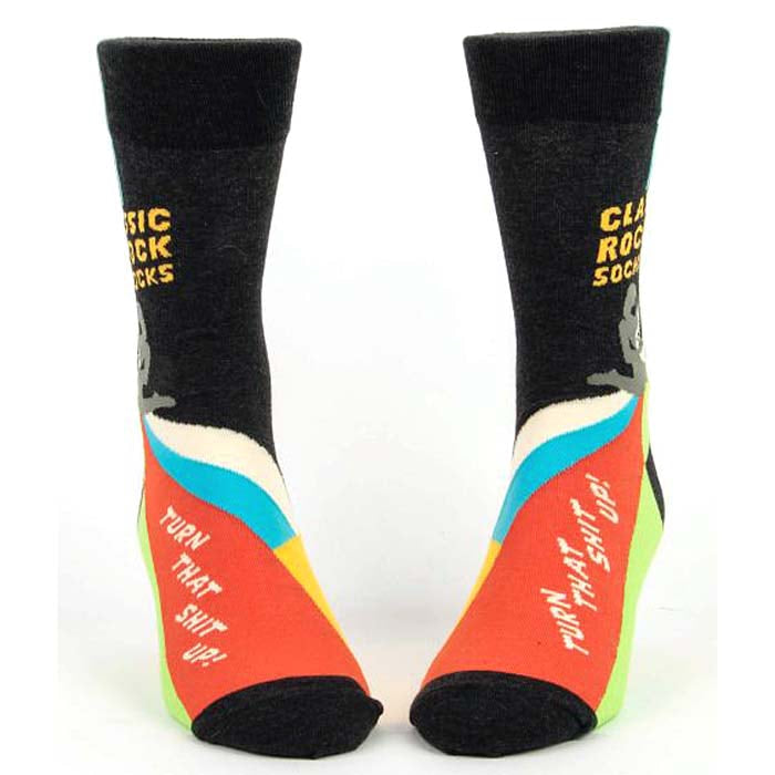 Classic Rock Socks.  Turn That Shit Up! MEN's Crew Socks by Blue Q