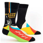 Classic Rock Socks.  Turn That Shit Up! MEN's Crew Socks by Blue Q