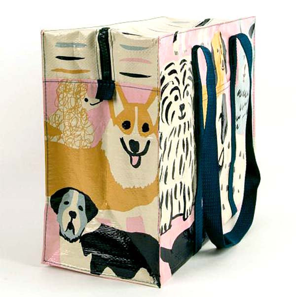 Blue Q Happy Dogs Shopping Bag Shoulder Tote - Eco  - Pocket, Zipper, folding