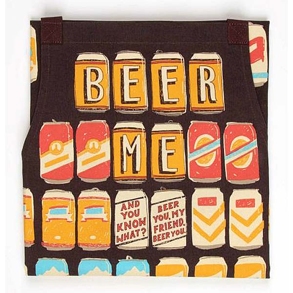 Beer Me - Blue Q Adjustable unisex Full Apron With Pockets