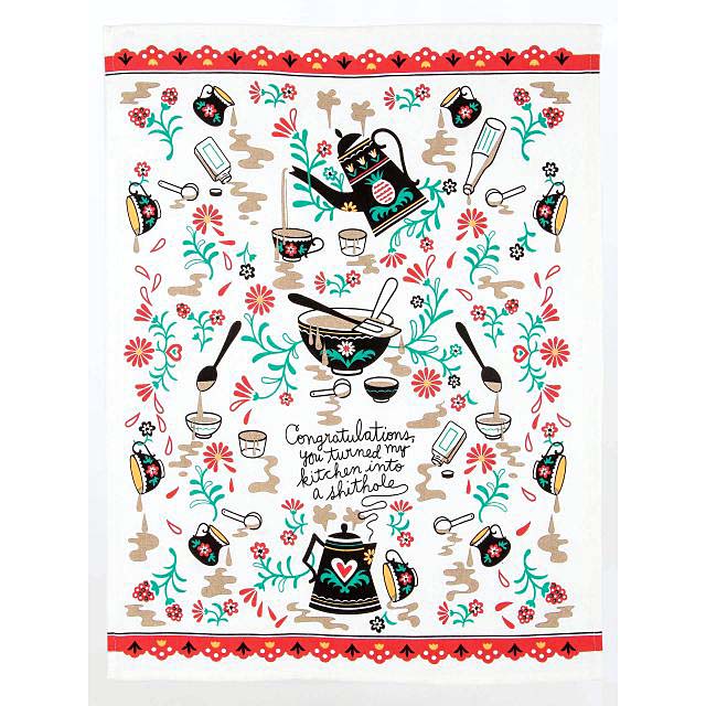You Turned My Kitchen Into a Shithole.   Blue Q Kitchen Towel - Printed Cotton Kitchen Towel