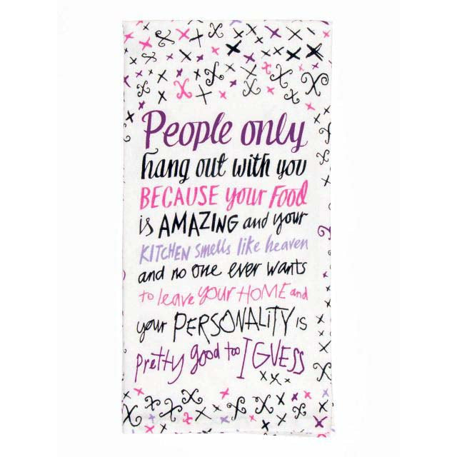 Food is Amazing Blue Q Kitchen Towel - Printed Cotton Kitchen Towel