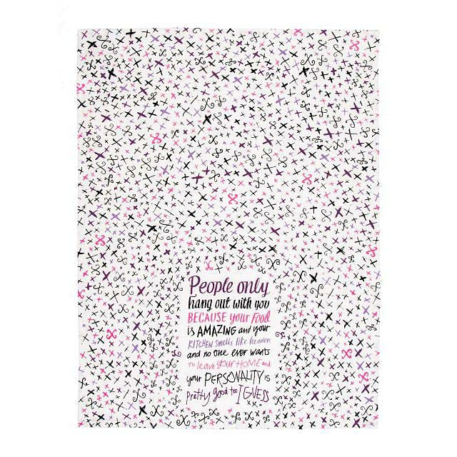 Food is Amazing Blue Q Kitchen Towel - Printed Cotton Kitchen Towel