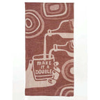 Make It a Double  Blue Q Kitchen Towel - woven jacquard Cotton Kitchen Towel