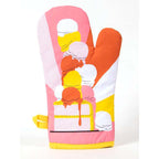 A La Mode Blue Q Cotton Insulated Oven Mitts