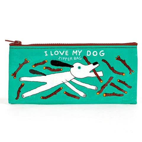 I Love My Dog Blue Q Pencil Case