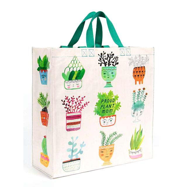 Proud Plant Mom Blue Q Shopper Bag - Reusable Shopping Bags
