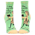 I Like Long Walks to the Library Combed Cotton Women's Ankle Sock by Blue Q