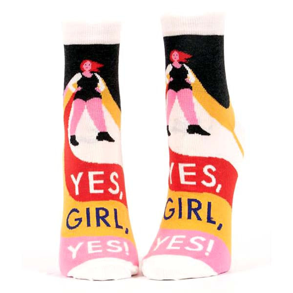 Yes, Girl, Yes Combed Cotton Women's Ankle Sock by Blue Q