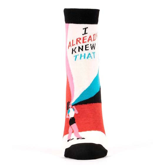 I Already Knew That Combed Cotton Women's Ankle Sock by Blue Q