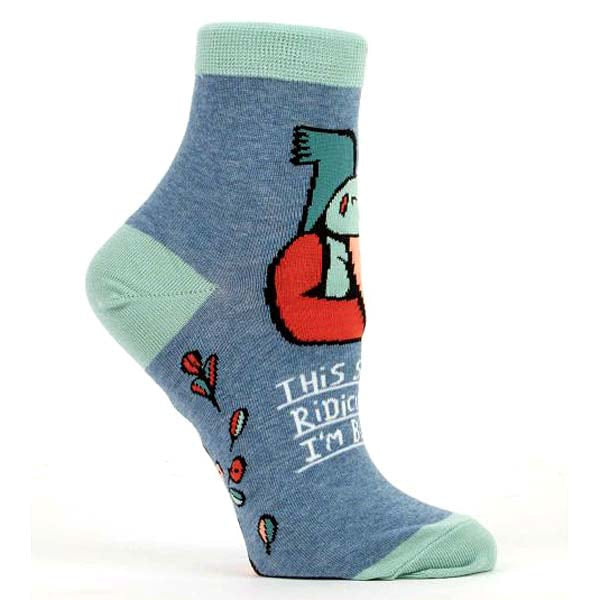 This Shit Is Ridiculous. I'm Busy. Combed Cotton Women's Ankle Sock by Blue Q