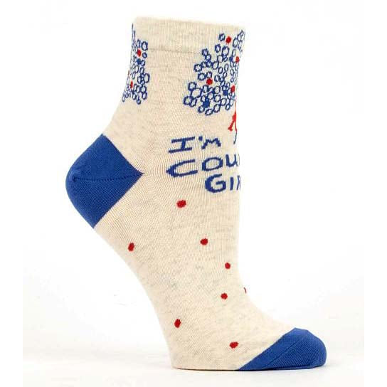 I'm a Country Girl.  Combed Cotton Women's Ankle Sock by Blue Q