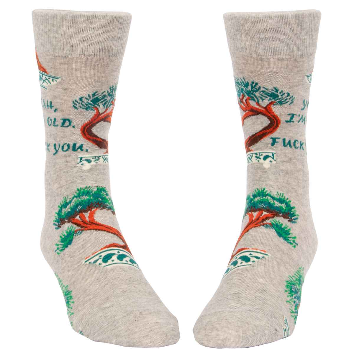 Yeah, I'm Old.  Fuck You.  Combed Cotton MEN's Crew Socks by Blue Q
