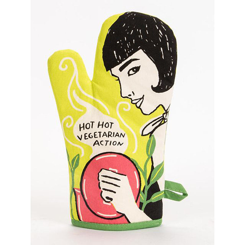 Hot Hot Vegetarian Action - Blue Q Cotton Oven Mitts