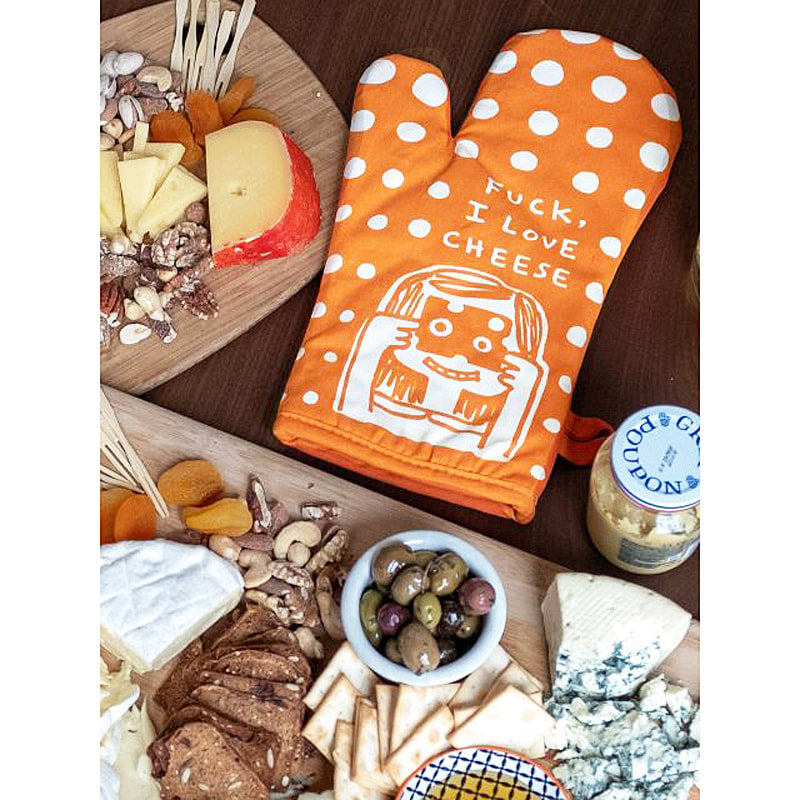 Fuck I Love Cheese - Blue Q Cotton Oven Mitts