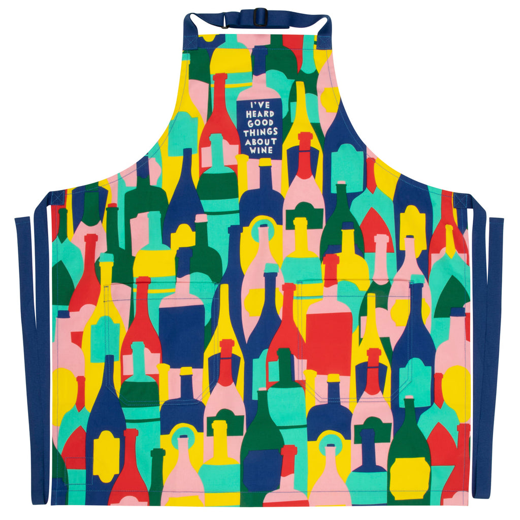 Blue Q Good Things About Wine - Unisex Adjustable Full Apron With Pockets