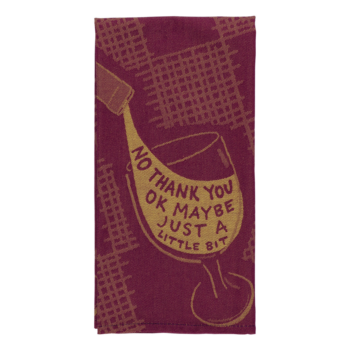 No Thank You.  OK, Maybe Just a little Bit - Woven Jacquard Cotton Kitchen Towel by Blue Q