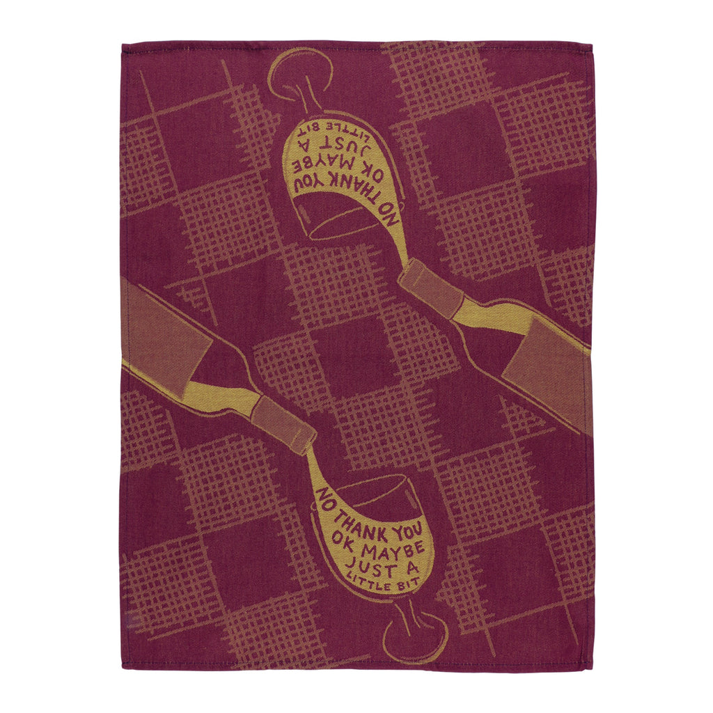 No Thank You.  OK, Maybe Just a little Bit - Woven Jacquard Cotton Kitchen Towel by Blue Q