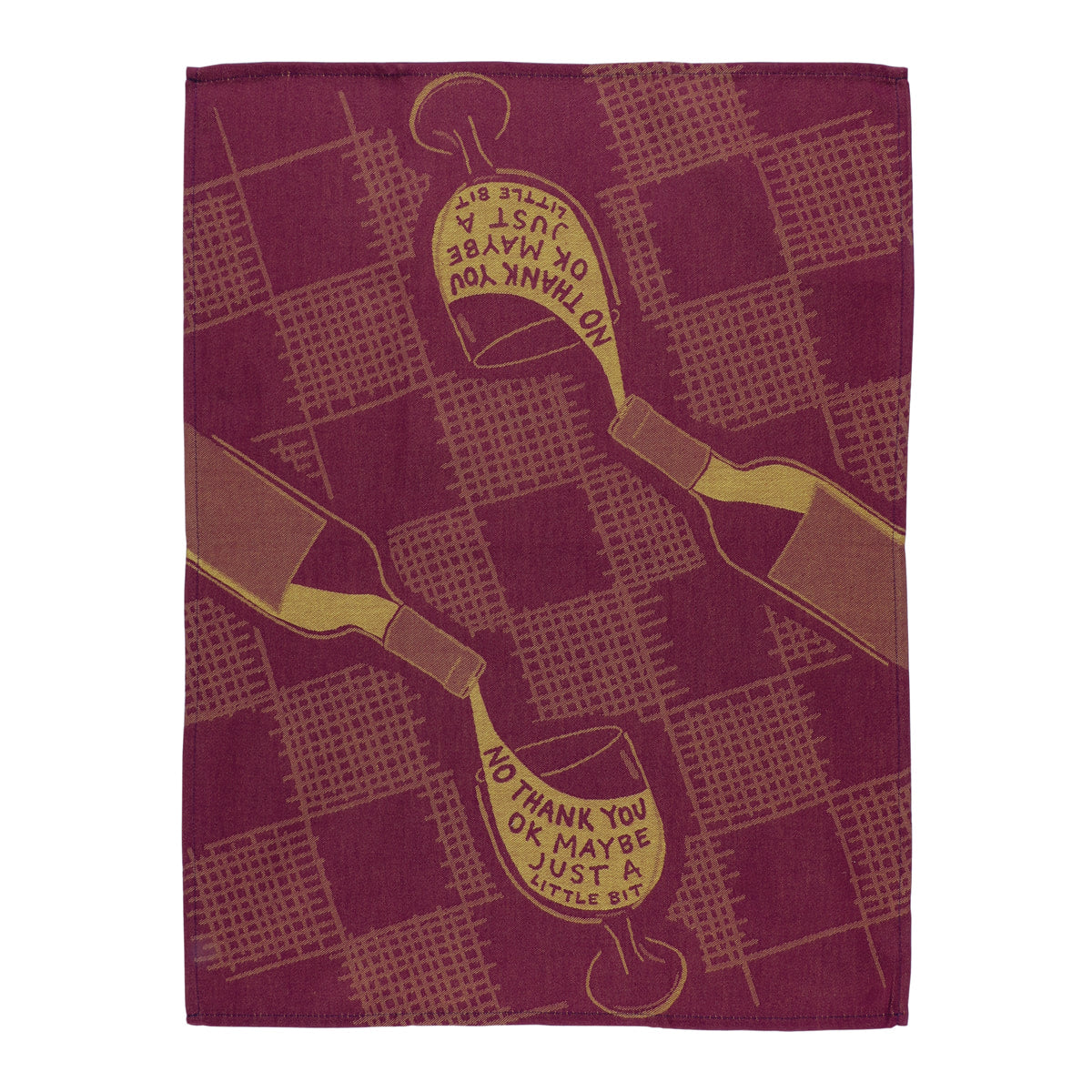 No Thank You.  OK, Maybe Just a little Bit - Woven Jacquard Cotton Kitchen Towel by Blue Q