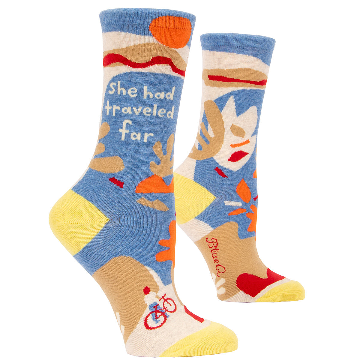 She Had Traveled Far -  Women's Crew Socks - Blue Q