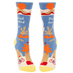 She Had Traveled Far -  Women's Crew Socks - Blue Q