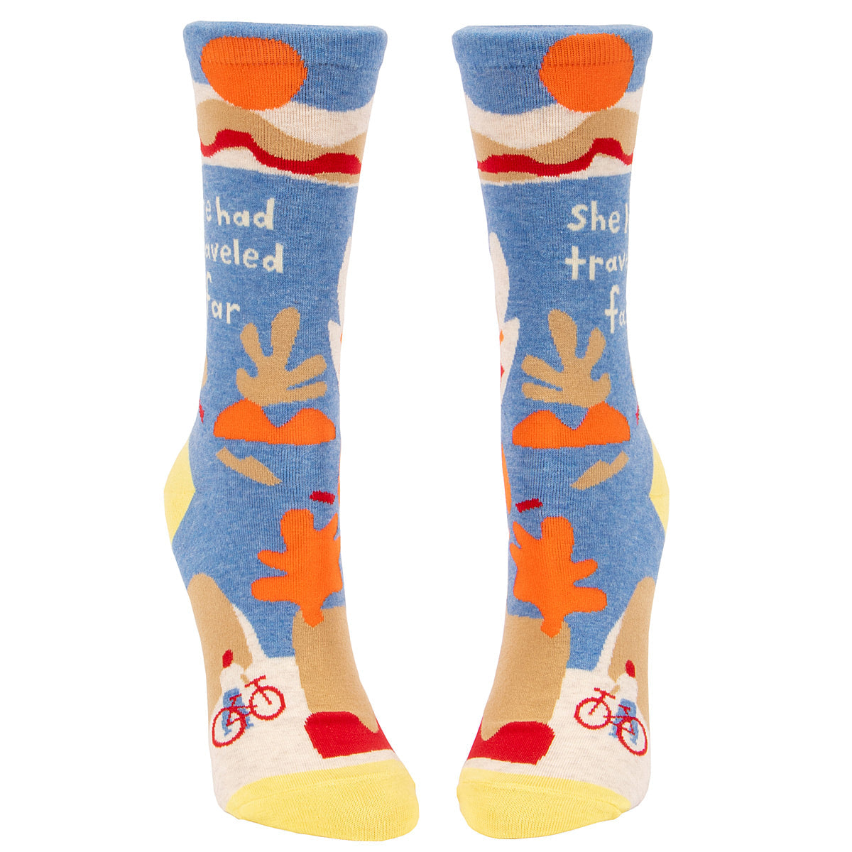 She Had Traveled Far -  Women's Crew Socks - Blue Q